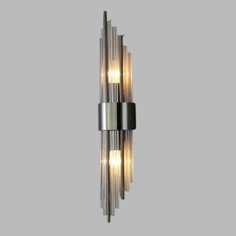 Applique murale innovante en cristal – Éclairage intérieur élégant aux accents dorés