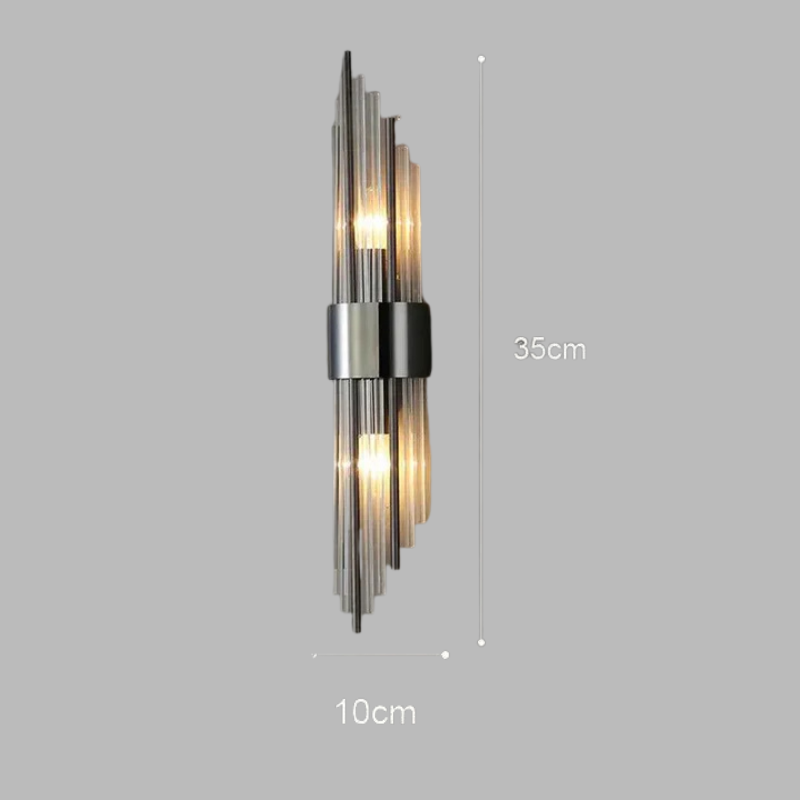 Applique murale innovante en cristal – Éclairage intérieur élégant aux accents dorés