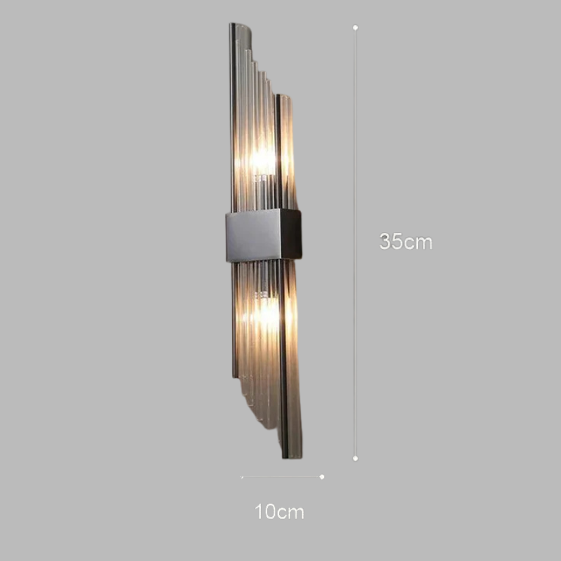 Applique murale innovante en cristal – Éclairage intérieur élégant aux accents dorés