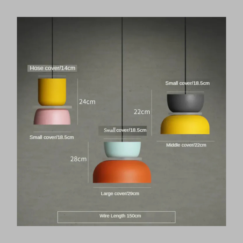 Suspension scandinave pastel – Luminaire suspendu moderne