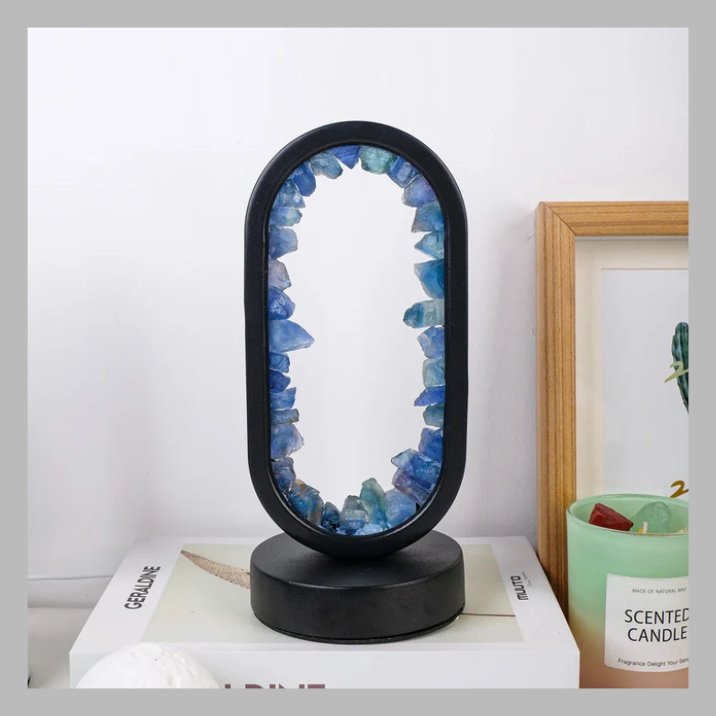 Lampe en cristal d'améthyste naturelle – Lumière apaisante
