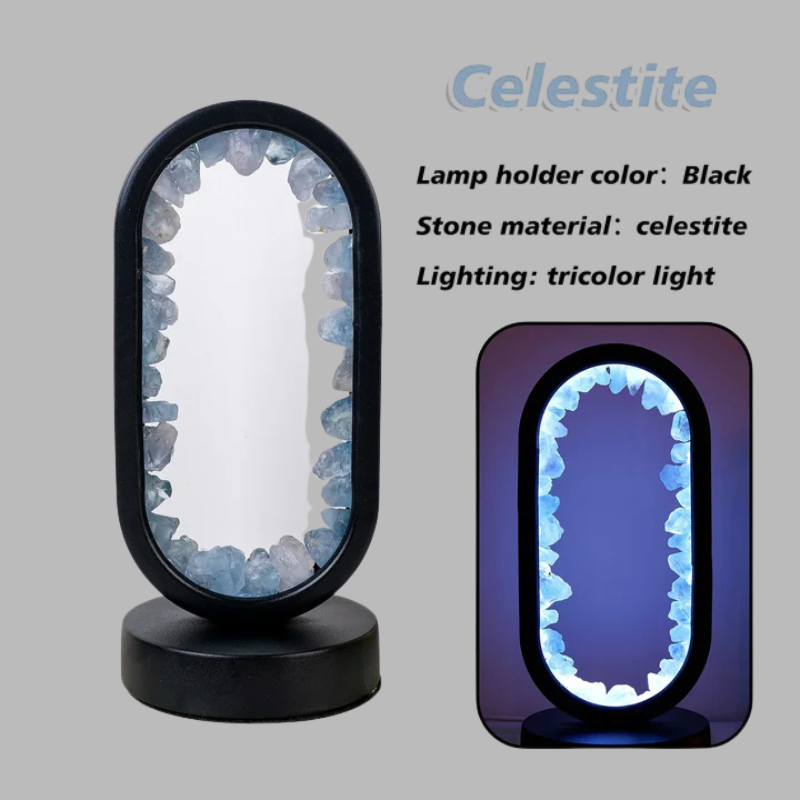 Lampe en cristal d'améthyste naturelle – Lumière apaisante