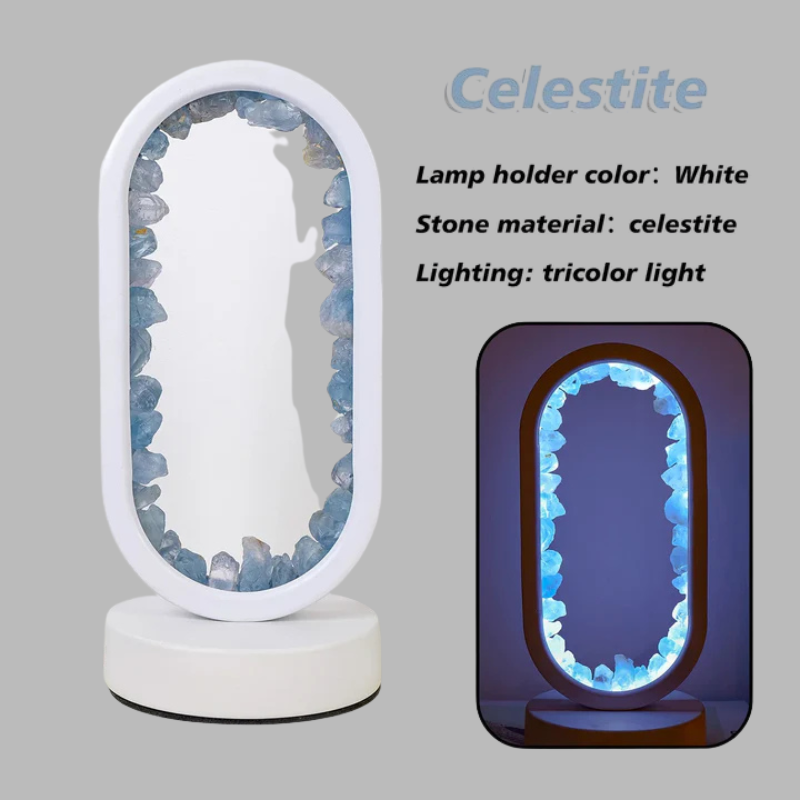 Lampe en cristal d'améthyste naturelle – Lumière apaisante