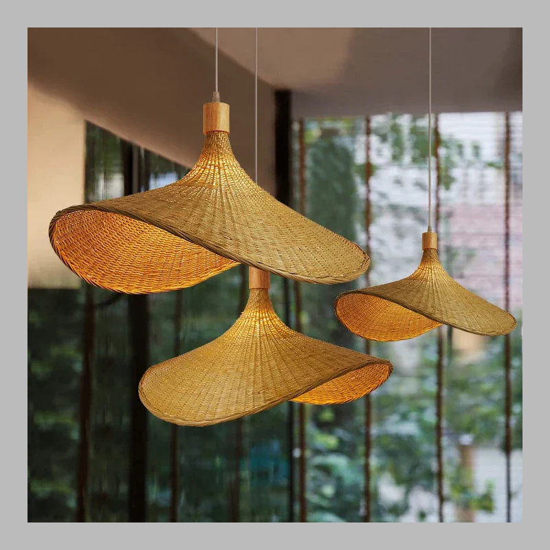 Suspension bohème en bambou faite main – Suspension naturelle et durable
