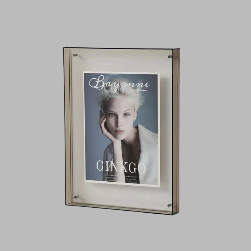 Cadre photo en acrylique transparent coloré – Présentoir décoratif moderne