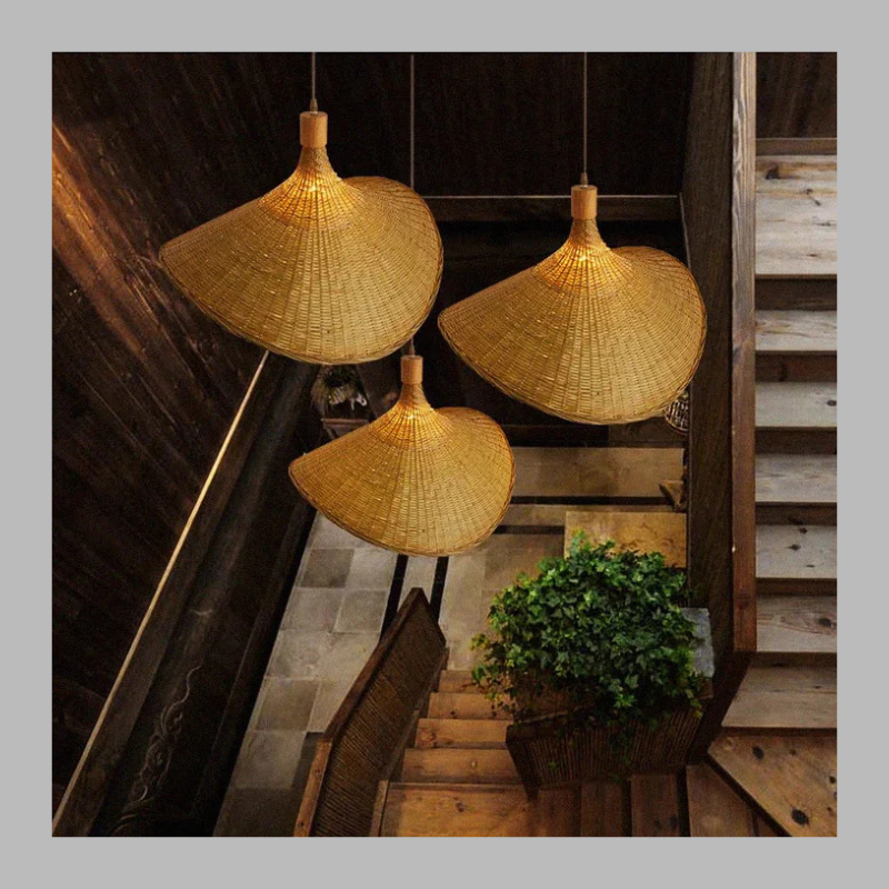 Suspension bohème en bambou faite main – Suspension naturelle et durable