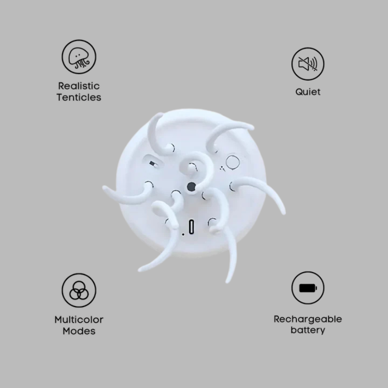 Lampe LED colorée et intelligente en forme de méduse – Lumière d'ambiance dansante fascinante
