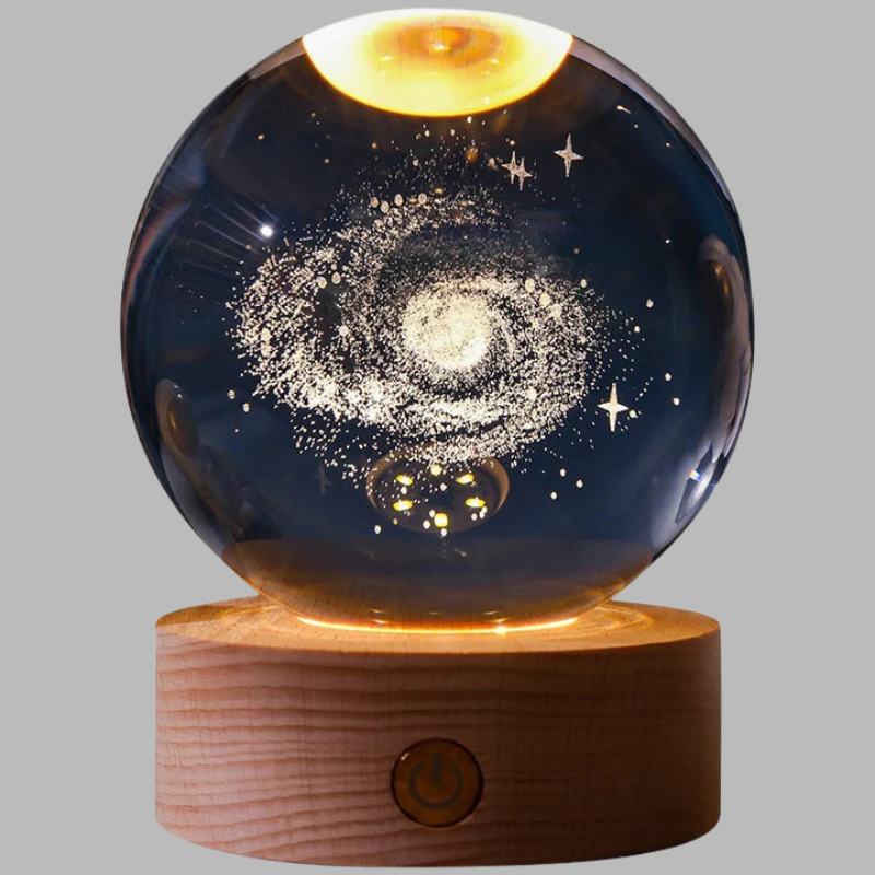 Lampe boule de cristal créative 3D – Éclairage d'ambiance moderne
