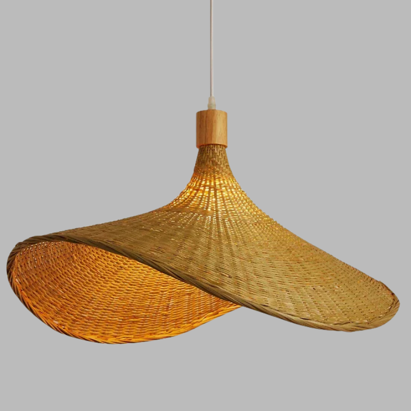 Suspension bohème en bambou faite main – Suspension naturelle et durable