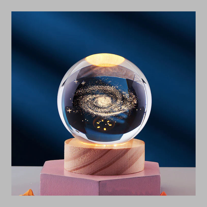 Lampe boule de cristal créative 3D – Éclairage d'ambiance moderne